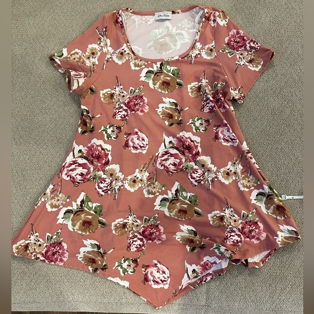Star Vixen Asymmetrical Floral Women’s Tunic Top XL